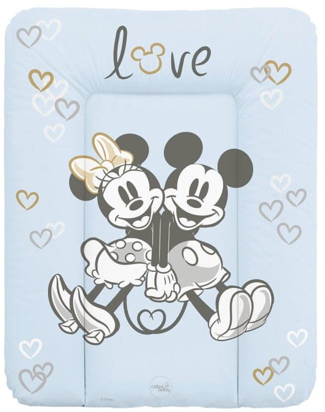 Ceba Baby Podložka prebaľovacia mäkká na komodu 50x70 Disney Minnie & Mickey Blue